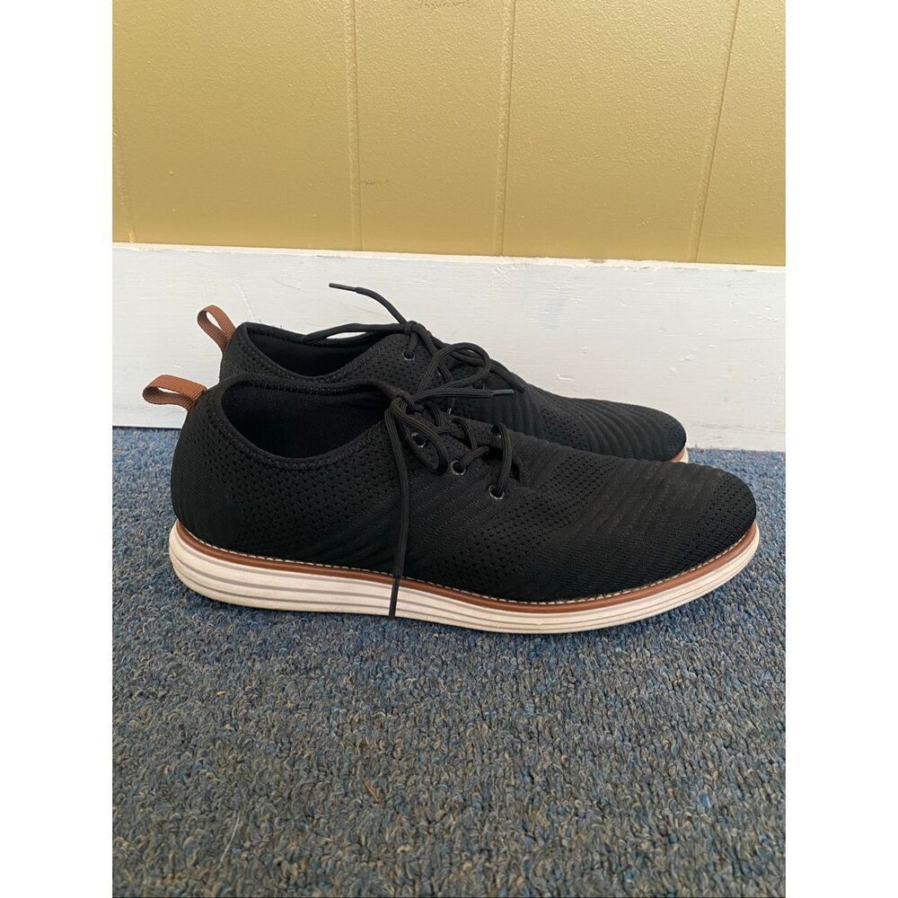 Vance Co men 13 knit outer tie up casual shoe w/memory foam insole black
